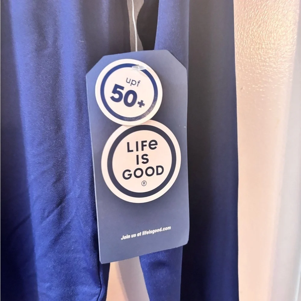 Life Is Good Blue UPF 50+ Shirt